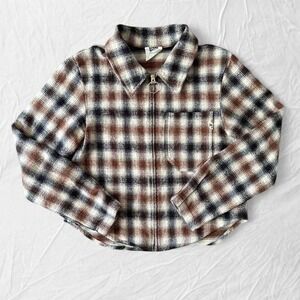 Lykke Wulff cream brown plaid jacket